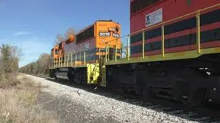 Heavy westbound train on the Kokomo Sub at Milepost 86. 