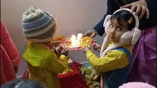 My baby school festival Vasant Panchami celebration# maa sarasvati 🙏