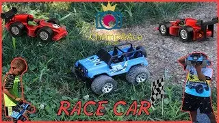 RC Truck Racing ON Road and OFF Road - Champ and Ace RC Truck SPINS on 2 Wheels!!