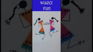 easy warli human figure drawing#anusartastic #warlipainting #shorts #warliart #warliartforbeginners