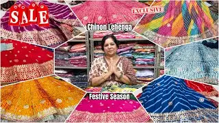 Chinon Lehenga || Festive Season Special || Shibori Lehenga || Fancy Lehenga || Light Weight ||