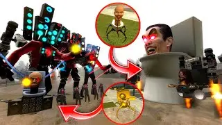 NEW MECHA CORRUPTED SPEAKERMAN VS GMANLASERS VS GEEKY JESUS DUMPSTER AND OTHER BOSSES (Garry's Mod)