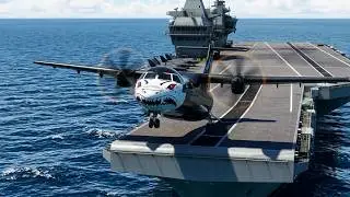 This is Insane! ATR 42-600 Norcally Spooky Takeoff from an Aircraft Carrier