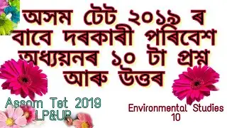 Assam Tet 2019 environmental science
