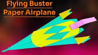 How To Fold A Flying Buster Paper Plane With Rubber Band Launcher 