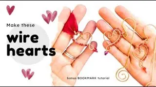 Wire Wrapped Beaded Heart Tutorial | DIY Pendant & Bookmark | Relaxing Jewelry Making