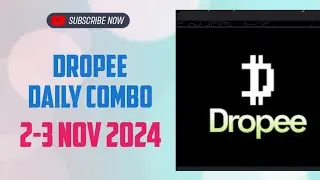 Dropee daily combo today 2 november - 3 november | Dropee daily combo cards today | Dropee