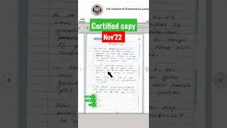 Certified copy ca Inter | ICAI Certified Copy Online