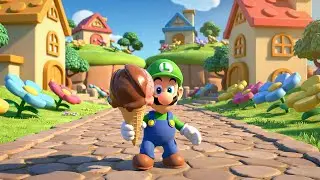 Mario Baby Luigi Slips on Ice Cream 🍦 | Kids Songs & Nursery Rhymes
