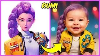 KPOP Demon Hunters en B&Eacute;B&Eacute;S 🔥 + Devine la VOIX | Rumi, Mira, Jinu, Zoey, Mystery Saja