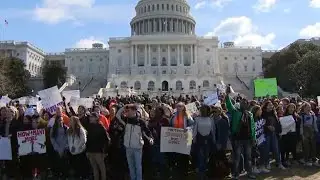 Students Turn Backs On Capitol During Wednesday Walkout