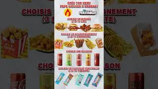 CR&Eacute;E TON MENU PEPE CHICKEN x FEASTABLES 🍔🍫#shorts #choix #pepechicken #feastables #tupreferes