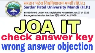 SPU MANDI JOA IT ANSWER KEY|spu joa it answer key|how to check spu joa it answer key|spu joa #joait