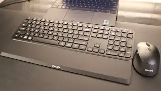PHILIPS Bluetooth Keyboard and Mouse Combo - Bluetooth 2.4Ghz Wireless Keyboard and Mouse, Ergonomic