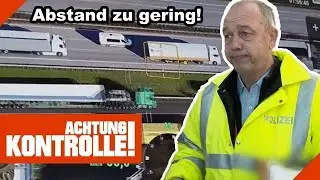 LKW klebt am Vorausfahrenden 😨 Nur 30m Abstand! |1/2| Kabel Eins |Achtung Kontrolle