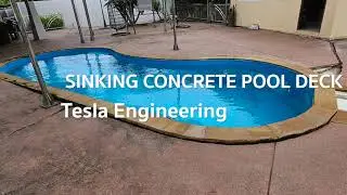 SINKING CONCRETE POOL DECK Uttaradit, Thailand Tesla Engineering