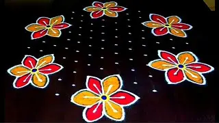 13*7 beautiful dot rangoli🌹traditional rangoli🌹 shivaratri kolam🌹festival rangoli@jeevanarangoli505 