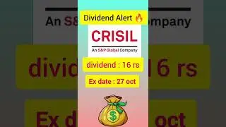 CRISIL announced dividend | interim dividend 2025 | #investingcrows #crisil