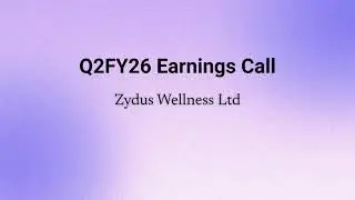 Zydus Wellness Q2FY26 Earnings Conference Call