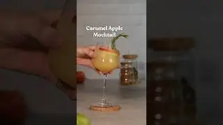 Caramel Apple Mocktail 🍏| #caramelapple #mocktail #cocktailrecipe #drinkrecipes #applecider #spritz