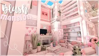 BLOXBURG| Coastal Blush Mansion | House Build