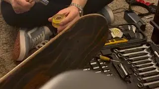 AJFM- Putting Bones Swiss precision on my 22 year old beer city skateboard 