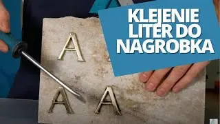 Klejenie metalowych liter na pomnik (krzyż, zdjęcia nagrobkowe, fotoceramika)