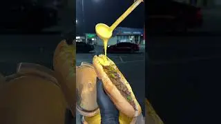 House Philly with cheese wiz on top 👀🔥 #halal #cheesesteak