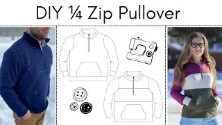 DIY 1/4 Zip Pullover Tutorial: Tamarack Pattern