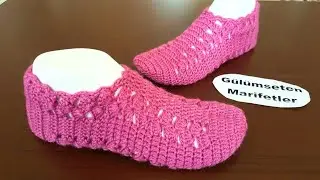 вязание тапочки спицами