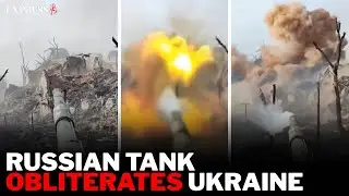 Russia releases footage of tank WIPING OUT Ukrainian stronghold as peace talks look