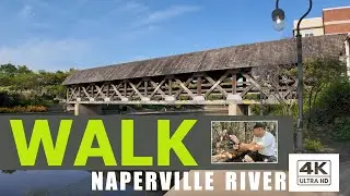 Relaxing walk on the Naperville Riverwalk