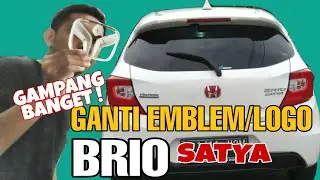 cara pasang logo honda / emblem honda di brio satya
