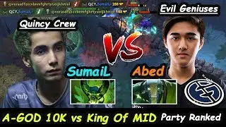 EG Abed [Earth Spirit] A-GOD 10K MMR vs The King QCY SumaiL [Pugna] Mid Battle Dota 2 7.22 Gameplay