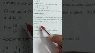 Computer Graphics -2D Transformation Problems- Part1#computergraphics