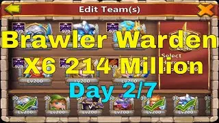 Castle Clash Challenge a Warden Brawler Warden X6 214 Million Day 2/7