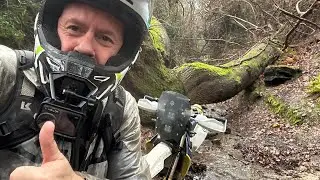 Wet between the Ears off road ride on the Husqvarna 701 Enduro . Wet through but enjoyable 💪