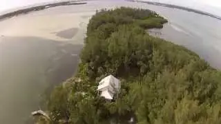 Exploring the sand bar at Jewfish Key