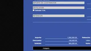 Mostrar calculos y manejo de plantillas en Constructora CFDI, Factura Electronica - Microcora