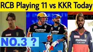 RCB Confirm Playing 11 vs KKR Today | IPL 2021 Tim David or Wanindu Hasaranga ?