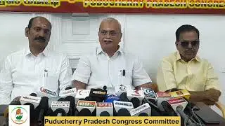 Press conference Shri Ve. Vaithilingam, MP PCC President at PCC Office 