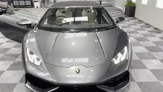 2017 Lamborghini Huracan Spyder 5.2 V10 LP610-4 in Grigio Lynx with a phenomenal Specification