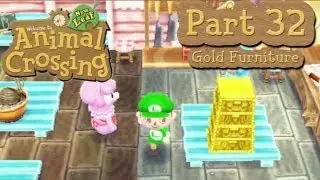 Animal Crossing: New Leaf - Part 32: Collecting Gold Furniture!  Donate Your Gold Nuggets!