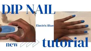 DIY Dip Powder Nails| Azure Beauty|Electric Blue|Short Nail Tutorial😱
