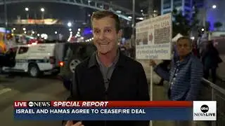 Demonstrations underway in Tel Aviv after ceasefire deal reached between Israel, Hamas
