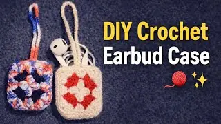 Granny Square Mini Pouch ✨ Crochet Bag Charm | Easy Handmade Keychain DIY #PrettyHunarjr #crochet 
