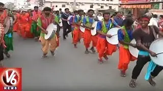 Sri Ram Navami Shobha Yatra In Khammam | Cultural Activities Attracts People | V6 News