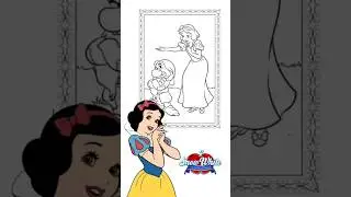 Coloring Snow White and Grumpy #snowwhiteandthesevendwarfs #coloring #art