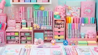 Ultimate Cute Desk Makeover | Aesthetic Stationery Organization | Satisfying ASMR Setup 🌸✨