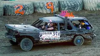 2 Man Extreme Demolition Derby Full Size Old Iron V8 Big Cars!